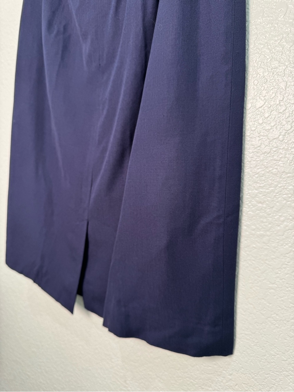 Vintage Christian Dior Navy Blue Midi Pencil Skirt Size 10 High Waist Made USA - Picture 9 of 13